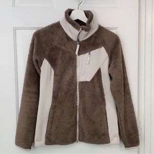 Columbia Fleece zip up jacket brown tan
